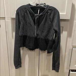 Free People Charcoal Knit Sweater